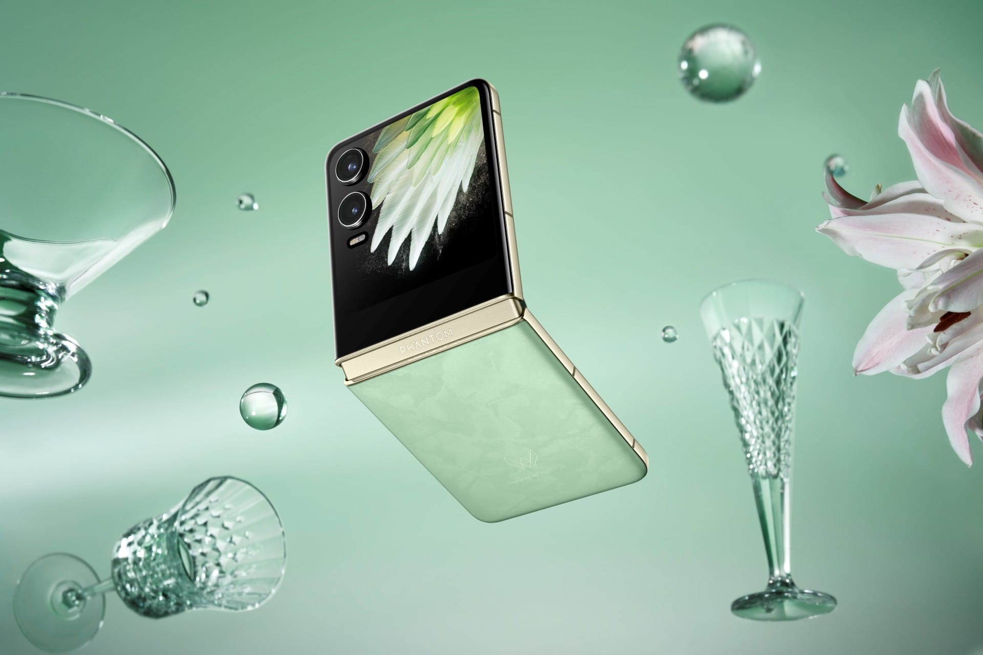 Tecno Phantom V Flip 2 Key Features And Specs: Luxury Meets Innovation 1 Tecno Phantom V Flip Travertine Green