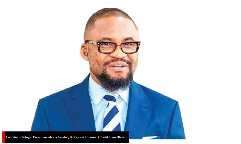 Founder of Rifugio Communications Limited, Dr Kayode Thomas. | Credit: Dare Olawin.