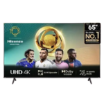 Hisense 65" UHD 4K SMART TV, 3 HDMI, 2 USB, 1 AV, Free Wall Bracket,Dolby Vision HDR,BT,Game Mode Plus,Free Wall Bracket